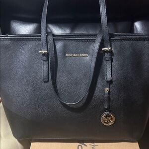 Michael Kors Black Leather Tote